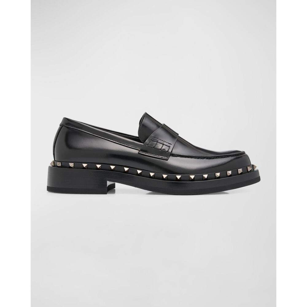 Valentino Garavani Men's Rockstud Mocassin Loafers Black EU 43 US 10